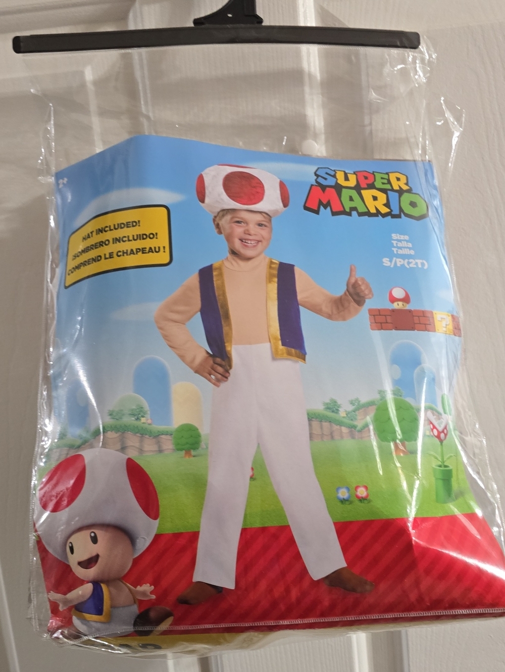 Nintendo Super Mario Toad Costume - White, Red, Purple, Gold